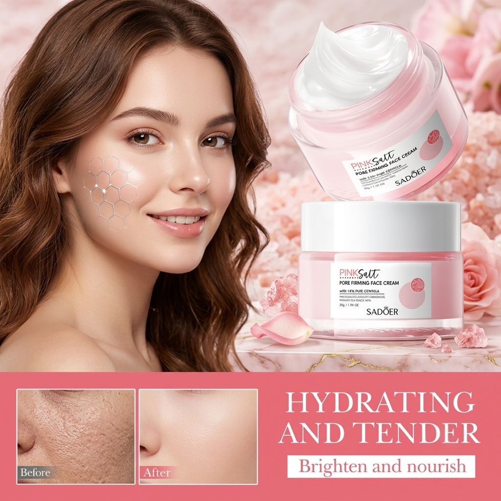 SADÖER Himalayan Pink Salt Pore Firming Face Cream – Hydrating Anti-Aging Moisturizer