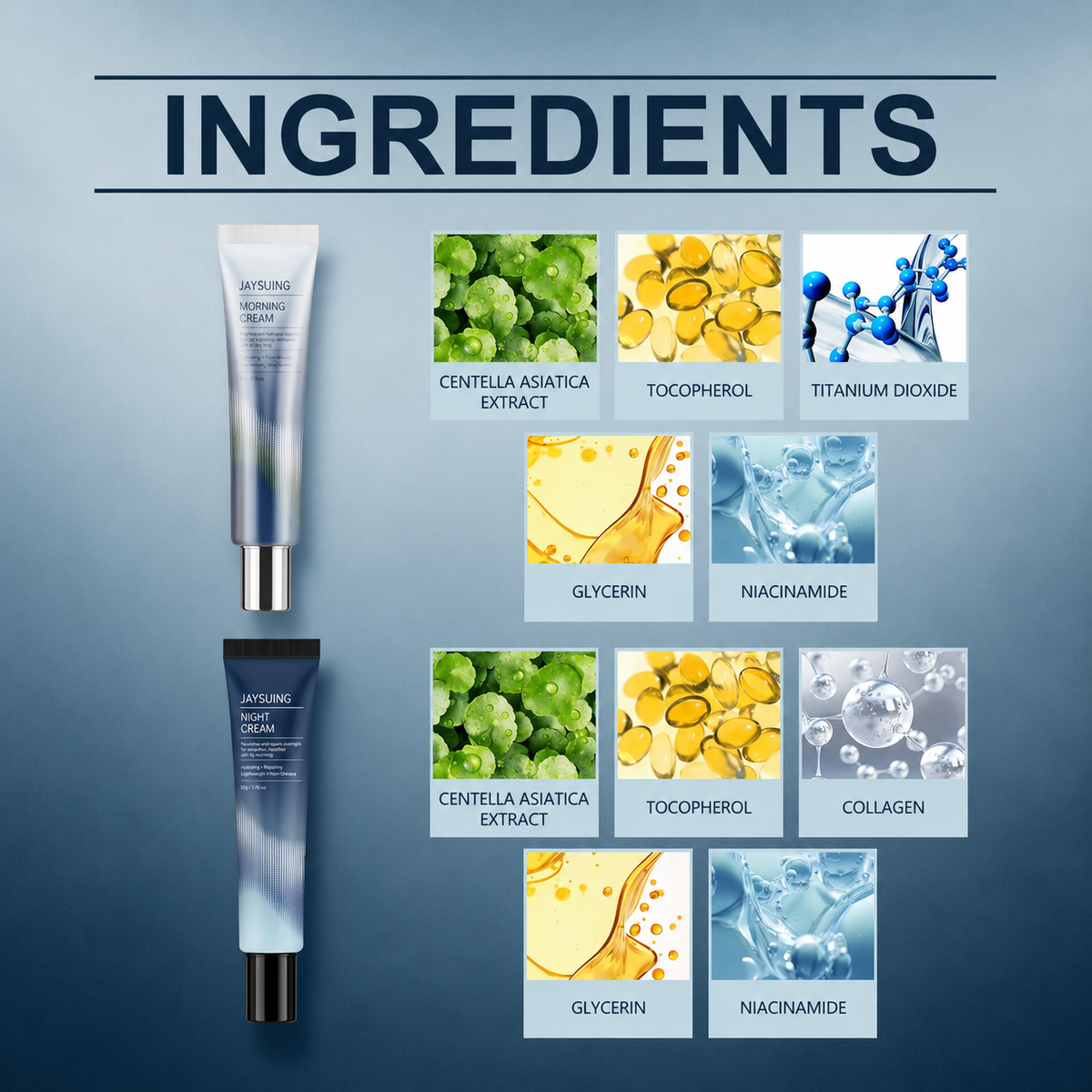 Jaysuing Day & Night Face Cream Kit – Nourishing & Brightening Skin Care Set