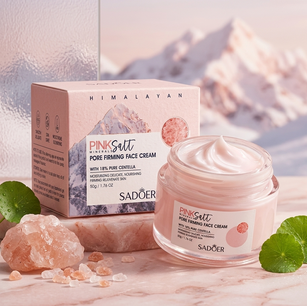 SADÖER Himalayan Pink Salt Pore Firming Face Cream – Hydrating Anti-Aging Moisturizer