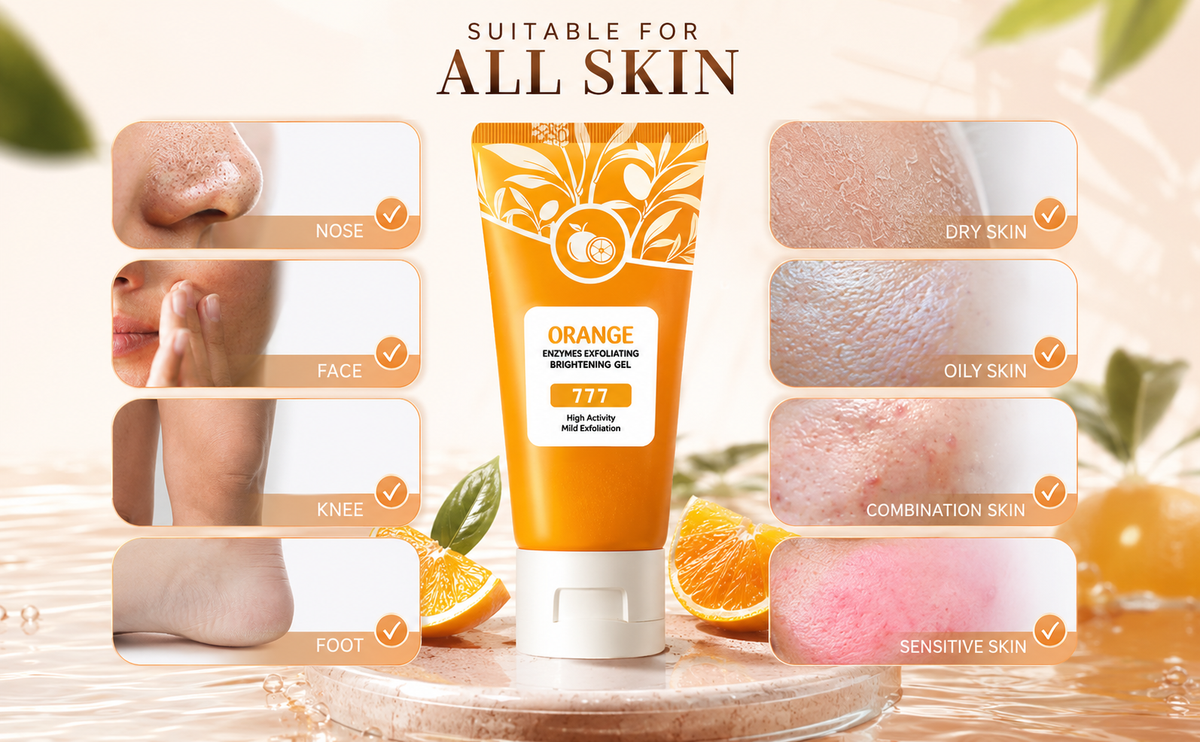 ✨ Say Goodbye to Dull & Dark Skin – Orange Brightening Gel Gently Removes Dead Skin for a Fresh, Radiant Glow